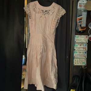 Pink Breakfast Club style vintage 80’s long waist dress